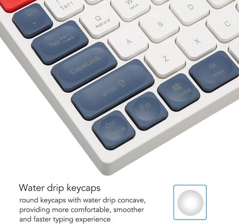 Wireless Ergonomic Keyboard Mouse Combo, Silent Cordless 2.4G Round Keycaps, Quiet Click, for Phone Tablet Office (Brown) in Saudi Arabia