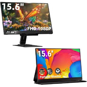2 * 15.6inch Portable Monitor with diffirent Stand, FHD 1080P IPS Screen