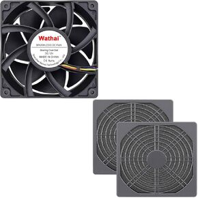 Wathai 12038 120mm × 38mm PWM Computer PC Fan 12v 4pin ومرشح غبار المروحة