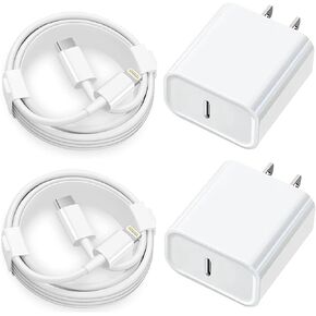 iPhone 14 13 12 11 Super Fast Charger 2Pack Cargador 20W Rapid USB C Wall Charger Block with 6FT Lightning Fast Charging Cable Cord for iPhone 14 13 12 11 Pro Max/Xs Max/XR/X/8 Plus, iPad Pro Air Mini