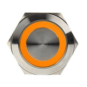 Compatible Vandal Button 25 mm Silverline Orange