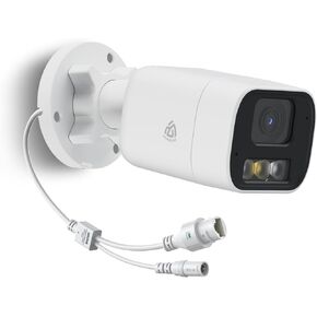 5MP Add-on PoE CCTV Camera Outdoor Indoor H.265 Wired Security IP Camera Outdoor with Human/Vehicle Detection, Color Night Vision, Spotlight Siren, 2-Way Audio,Only with Our NVR, IP66