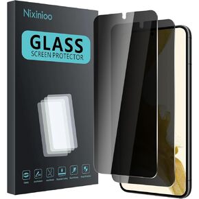 2 Pack Privacy Screen Protector for Samsung Galaxy S22 Plus/S23 Plu 5G, Anti Spy Tempered Glass 9H Hardness, Black Protector Anti Spy, Bubble Free, Anti-Scratch