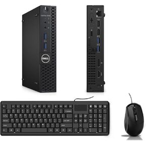 Dell OptiPlex 3050 Mini Desktop, Intel Core i5-7500T, 16GB DDR4 RAM, 512GB SSD, RGB Keyboard and Mouse, WiFi, Bluetooth, Windows 10 Pro (Renewed)