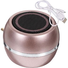 Wired Speaker Aux Input USB Rechargeable Desktop Speaker Portable Accessory for Phones and Compact Design Built Battery and Protective Mesh Net