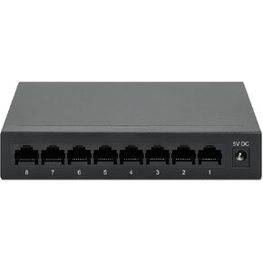 Intellinet 8-Port Gigabit Ethernet Network Switch - Ethernet Splitter - Unmanaged | Plug & Plug | Fanless Metal Housing - for Computer Networking Hub, Desktop – 3 Year Warranty – 530347