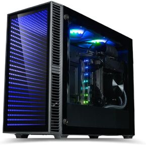 Continuum Mini Gaming Desktop - NVD GeForce RTX 5060 Ti 16GB, Intel 12-Core i7-12700KF Processor, 32GB DDR5 RAM, 2TB NVMe SSD, WiFi 6E, Windows 11 Pro - Tiny Liquid Cooled RGB Gamer Computer