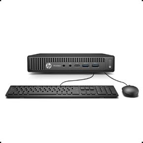 HP Prodesk 600 G2 Mini PC Desktop, Micro Computer, Core i5-6500T 3.1GHz, 16GB RAM, 256GB SSD, Wired Keyboard, 4K Support, Wifi, Bluetooth, Win10 pro (Renewed)