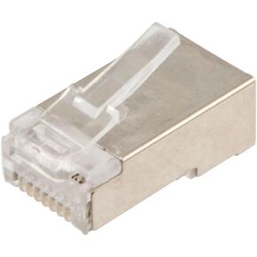 NavePoint CAT6A Ethernet RJ45 Plug, FTP, 100 Pack, C6A-8P8C, CE Compliance