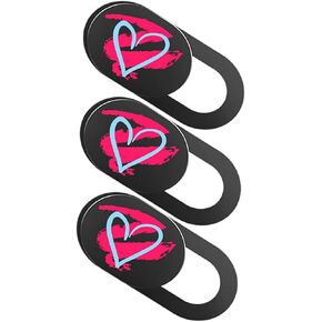 Angoily Cute Heart Pattern Camera Cover Slide Privacy Protector for Phone
