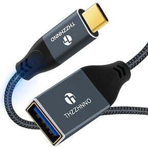 USB C to A Female 3.0 Cable 1.6FT, 10Gbps USBC Male to USBA Female Cable, USB Type C to Type A Lead for MacBook Pro/Air, iPhone 16 Pro Max/Plus, Samsung Galaxy Note 8