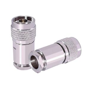 2pcs N Male Clamp Connectors N Male Adapters Plug Coax Connector for LMR400/RG8/KMR400 Coaxial Cable (NOT for TV)