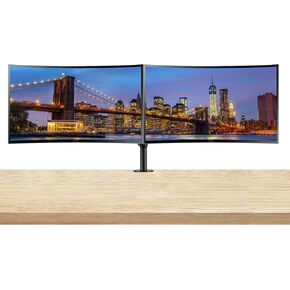 SAMSUNG S36C 24-inch 1080P FHD Curved IPS LCD Monitor, 2-Pack Bundle with FreeSync, HDMI, VGA, Desk Mount Dual Monitor Stand (S24C368EAN)