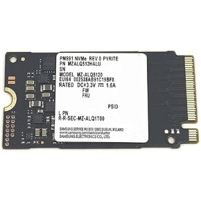 Samsung SSD 512GB PM991 M.2 2242 42mm NVMe PCIe Gen3 x4 MZALQ512HALU MZ-ALQ5120 Solid State Drive M Key