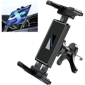 Air Vent Phone Holder for Car 2025 Upgraded Military Sturdy Air Vent Phone Holder with Strong Steel Hook 360° Rotation Thick Cases Friendly Non Magnet Car Mount for iphone Android Samsung ipad, Black