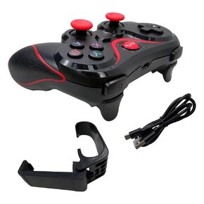 ETFOBMI New X3 Wireless Bluetooth Mobile Controller Gamepad for IOS/Android Tablet Smart Phone (1x Wireless Controller, 1x Device Mount Holder, 1x USB Charging Cable, 1x User Manual)