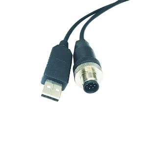 FT232RL CHIP USB to M12 8PIN RS232 Converter Serial Communication Cable for ICS Series BALANCES to PC Host(3metres,Straight Connector)
