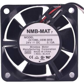 NMB-MAT Fan 2410ML-05W-B59 DC 24V 0.13A 60x60x25mm Server Inverter Axial Cooling Fans
