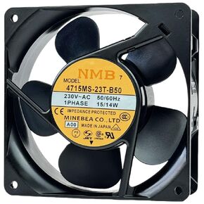 for NMB 4715MS-23T-B50 Cooling Fan, AC230V 15/14W 50/60Hz 120×120 ×38mm Cooling Fan