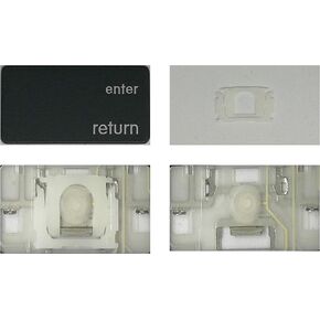 Dolphin.dyl(TM) Replacement Individual Key for US MacBook Pro A1278 A1286 A1297 2011-2012(Key Cap with Hinge) (Return Enter)