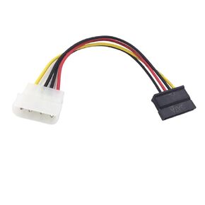 4 Pin IDE to SATA 15 Pin HDD Power Supply Extension Cable ATA SATA Y Splitter Hard Drive Adapter Cable Connector(Molex to SATA)