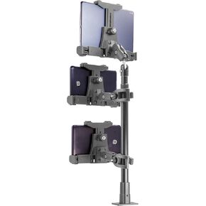 Ibolt Dockín Lock Point of Buy Buy Still Base Mount - POS Stand W/ 3 أصحاب الكمبيوتر اللوحي لتطبيقات التوصيل المتعددة (Doordash ، أوبر Eats وما إلى ذلك)