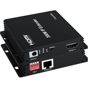 300M HDMI Extender على IP RJ45 CAT6 Ethernet Cable 1080p HDMI KVM Extender Muitlpoint Connect عبر مفتاح الشبكة ل PC DVR TV (300M IP Extender ، مع US PLUT)