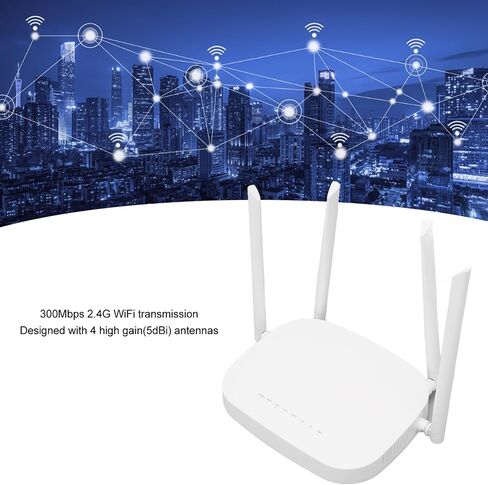4G Router, Supports 32 Devices High Speed 300Mbps Mobile Hotspot Simple for Family Travel (US Plug) in Saudi Arabia