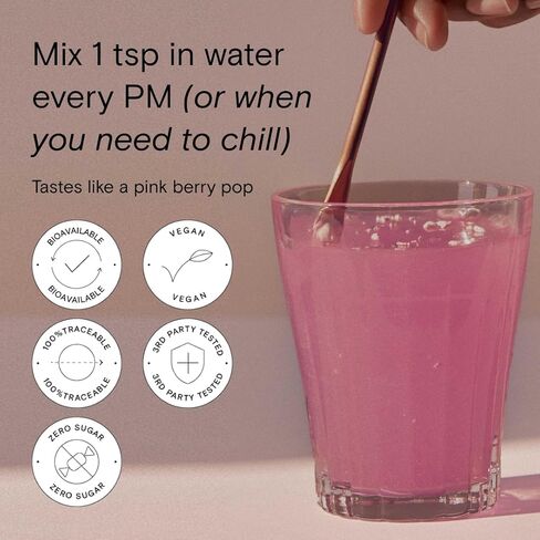 Moon Juice Magnesi-Om | Powder Supplement for Calm & Rest| Magnesium Acetyl Taurinate, Magnesium Gluconate, Magnesium Citrate, L-Theanine | Blue Lemon Flavor (Refill Pack, 4.2oz) in Saudi Arabia