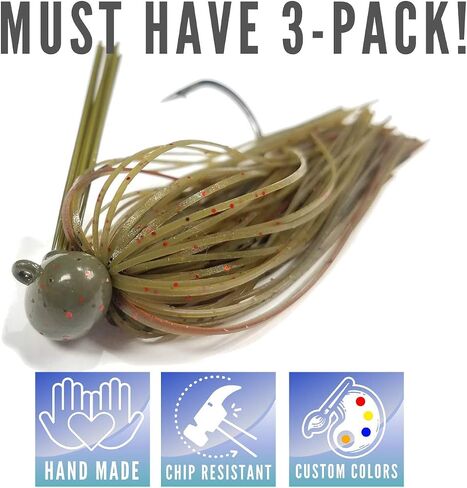 Jigsten Tungsten Tungsten Football Jigs لصيد الأسماك - مجموعة إغراء صيد الأسماك في البطولة الممتازة - هدية مثالية لصيد الأسماك للصيادين الخطيرة 1/2 ، 3/4 ، 1 أوقية in Saudi Arabia