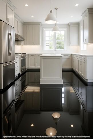 راتنجات مضادة للرصاص: طلقة واحدة | مجموعة راتنجات إيبوكسي صلبة بنسبة 100% (3 جالون) خالية من المذيبات، طبقة نهائية لامعة مكونة من مكونين - مركبات عضوية متطايرة منخفضة! الاستخدام الصناعي، الكراجات، الأرضيات، الخشب، الأكريليك والمزيد! (واضح) in Kuwait