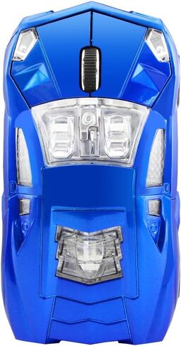 3C Light Car Mouse Wireless 2.4Ghz ، Cool 3D Sport Car Shape Mouse Mice 1600 DPI مع جهاز استقبال USB مناسب للكمبيوتر/الكمبيوتر/الكمبيوتر المحمول (الأزرق) in Kuwait