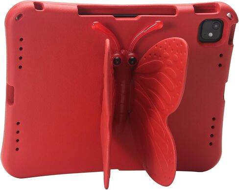Butterfly Kids Case for iPad Air 13 Inch M3/M2 (2025/2024), iPad Pro 13 (M4) 2024, iPad Pro 12.9 (2022/2021/2020/2018), 3D Cartoon EVA Foam Shockproof Stand Cover for Girls - Magenta in Saudi Arabia