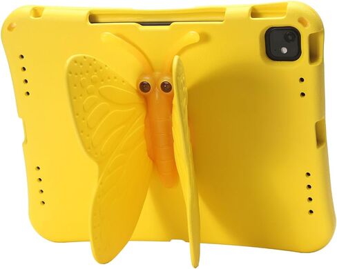 Butterfly Kids Case for iPad Air 13 Inch M3/M2 (2025/2024), iPad Pro 13 (M4) 2024, iPad Pro 12.9 (2022/2021/2020/2018), 3D Cartoon EVA Foam Shockproof Stand Cover for Girls - Magenta in Saudi Arabia