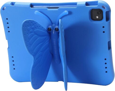 Butterfly Kids Case for iPad Air 13 Inch M3/M2 (2025/2024), iPad Pro 13 (M4) 2024, iPad Pro 12.9 (2022/2021/2020/2018), 3D Cartoon EVA Foam Shockproof Stand Cover for Girls - Magenta in Saudi Arabia