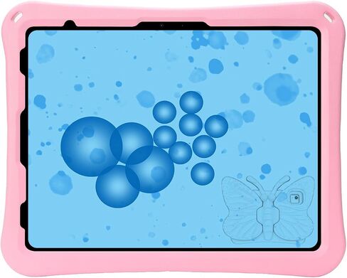 Butterfly Kids Case for iPad Air 13 Inch M3/M2 (2025/2024), iPad Pro 13 (M4) 2024, iPad Pro 12.9 (2022/2021/2020/2018), 3D Cartoon EVA Foam Shockproof Stand Cover for Girls - Magenta in Saudi Arabia