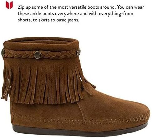 Minnetonka Women's High Top Back Zip Boots in Saudi Arabia