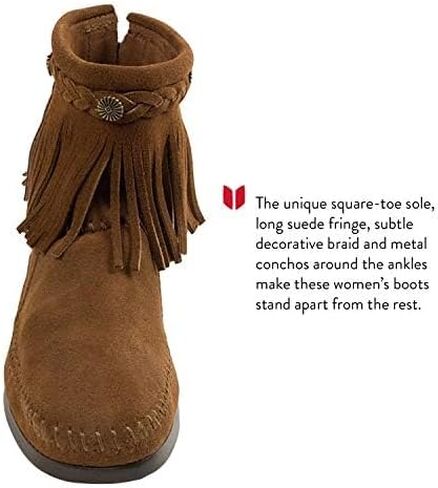 Minnetonka Women's High Top Back Zip Boots in Saudi Arabia