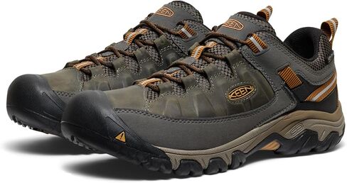 KEEN Men's Targhee 3 Low Height Waterproof Hiking Shoes, Black Olive/Golden Brown, 10 in Saudi Arabia