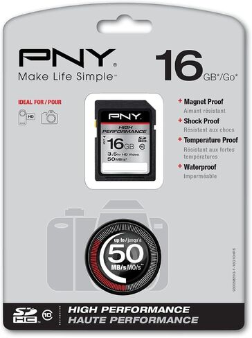 PNY High Performance 32GB Class 10 SDHC Card (P-SDH32G10H-GE-A) in Saudi Arabia
