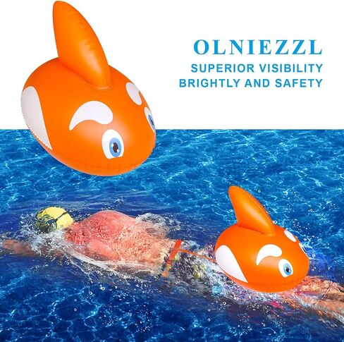 OLNIEZZL Swim Buoy for Open Water,Pool Buoy Swim Training Snorkel Float,Swimming Belt Floatation Devices for Adults Swimming Bubble Safety Float with Adjustable Waist Belt in Saudi Arabia
