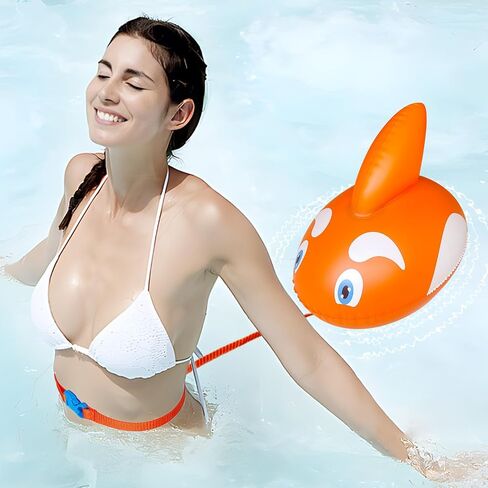 OLNIEZZL Swim Buoy for Open Water,Pool Buoy Swim Training Snorkel Float,Swimming Belt Floatation Devices for Adults Swimming Bubble Safety Float with Adjustable Waist Belt in Saudi Arabia