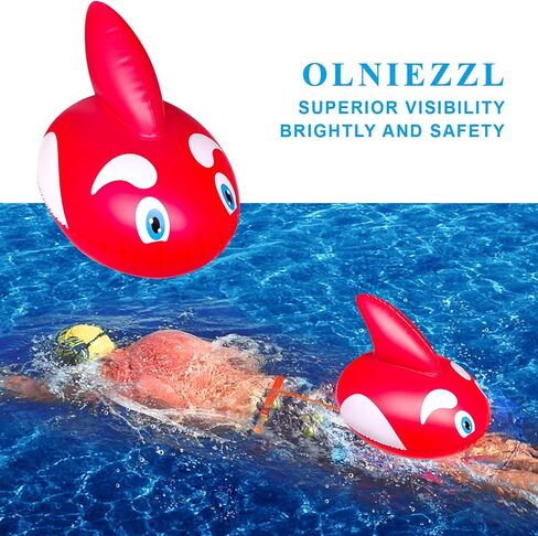 OLNIEZZL Swim Buoy for Open Water,Pool Buoy Swim Training Snorkel Float,Swimming Belt Floatation Devices for Adults Swimming Bubble Safety Float with Adjustable Waist Belt in Saudi Arabia