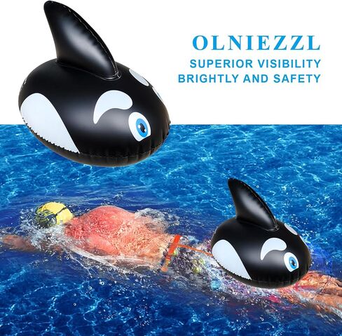OLNIEZZL Swim Buoy for Open Water,Pool Buoy Swim Training Snorkel Float,Swimming Belt Floatation Devices for Adults Swimming Bubble Safety Float with Adjustable Waist Belt in Saudi Arabia