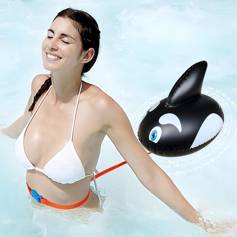OLNIEZZL Swim Buoy for Open Water,Pool Buoy Swim Training Snorkel Float,Swimming Belt Floatation Devices for Adults Swimming Bubble Safety Float with Adjustable Waist Belt in Saudi Arabia