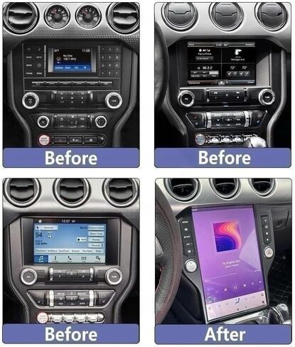 Qualcomm Android 13 Radio for Ford Mustang 2015-2020 Stereo Upgrade 14.4 inch 2K IPS Screen 8G+128G Build-In Wireless Carplay/Android Auto/WiFi 4G LTE in Kuwait