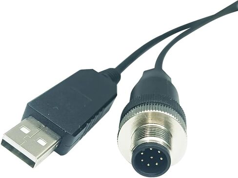 FT232RL رقاقة USB إلى M12 8PIN RS232 كابل الاتصال التسلسلي لأرصدة سلسلة ICS لمضيف الكمبيوتر (3METRES ، موصل مستقيم) in Saudi Arabia