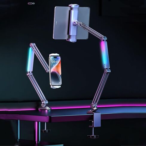 حامل هاتف Fosa Metal Bed مع المشبك ، حامل قرص تدوير 360 درجة ، مكتب طي قابل للطي. in Kuwait