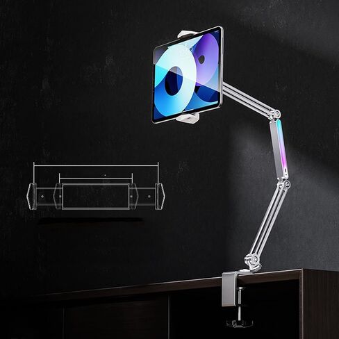 حامل هاتف Fosa Metal Bed مع المشبك ، حامل قرص تدوير 360 درجة ، مكتب طي قابل للطي. in Kuwait