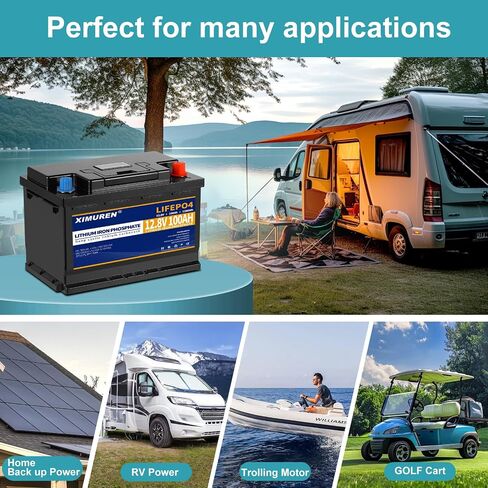 12V 100Ah LiFePO4 Lithium Battery with 100A BMS,5000 Deep Cycles Rechargeable Batterys Life for RV,Solar,Trolling Motor,Outdoor Energy Storagespecial Battery in Saudi Arabia